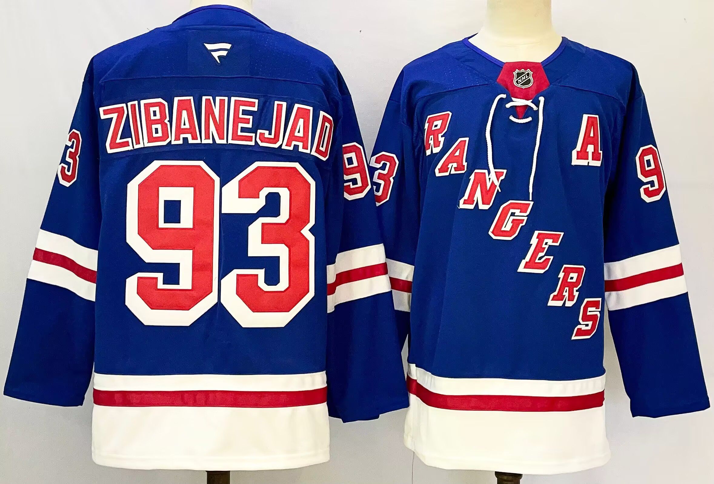 Men New York Rangers 33 Zibanejad Blue 2025 Home Premier Player NHL Jersey